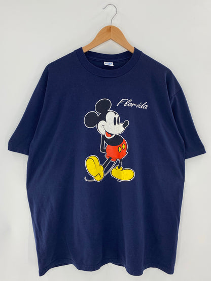 .80’s DISNEY MICKEY FLORIDA  Made in USA Size XL T - Shirts / E9980T