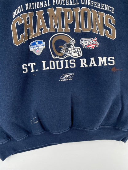 2001 ST. LOUIS RAMS Size XL Vintage NFL Sweat-Shirt / F5200S