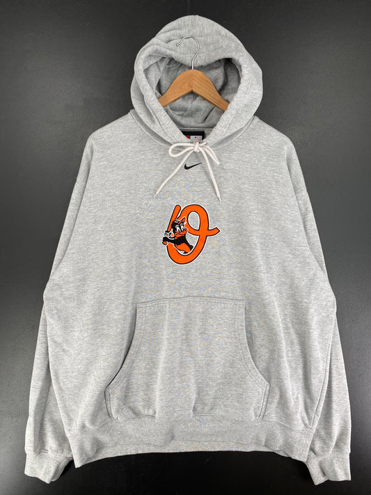 00' NIKE x BALTIMORE ORIOLES Size XL Vintage College Hoodie Sweat Shirt / F236S