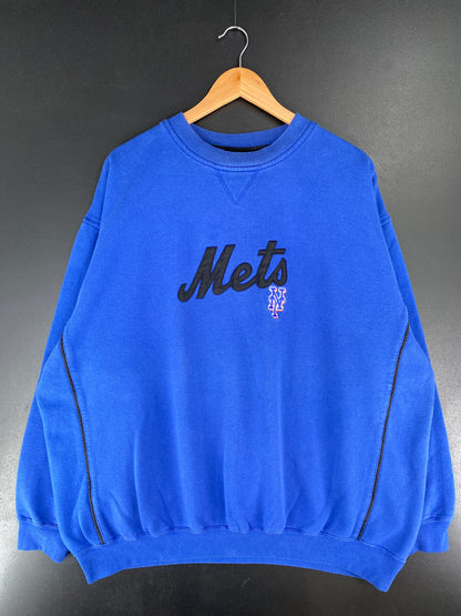 90's NEW YORK METS Made in USA Size Approx.XL Vintage MLB Sweat-shirt / E7607S