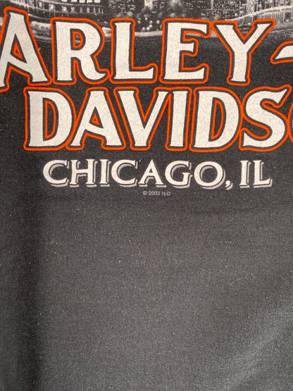 2003 HARLEY DAVIDSON CHICAGO Size L Vintage Racing Sweat-shirt / E9165S