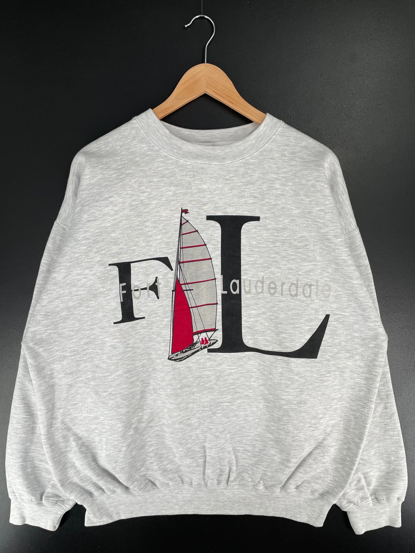 .90's FORT LAUDERDALE Size XL Vintage Sweat-Shirt / E7058S