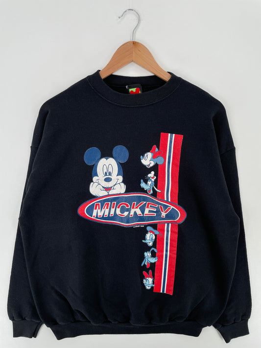 90's DISNEY MICKEY Made in USA Size Approx.XL Vintage Sweat-shirt / G6191S