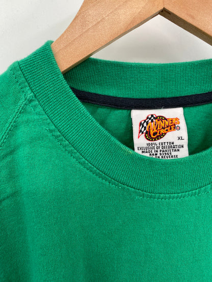 Vintage NASCAR JOE GIBBS x INTERSTATE BATTERIES Size XL Racing T-Shirt / G2829T