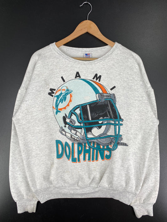 90’s MIAMI DOLPHINS Made in USA Size XXL Vintage NFL Sweat-Shirt / F5274S