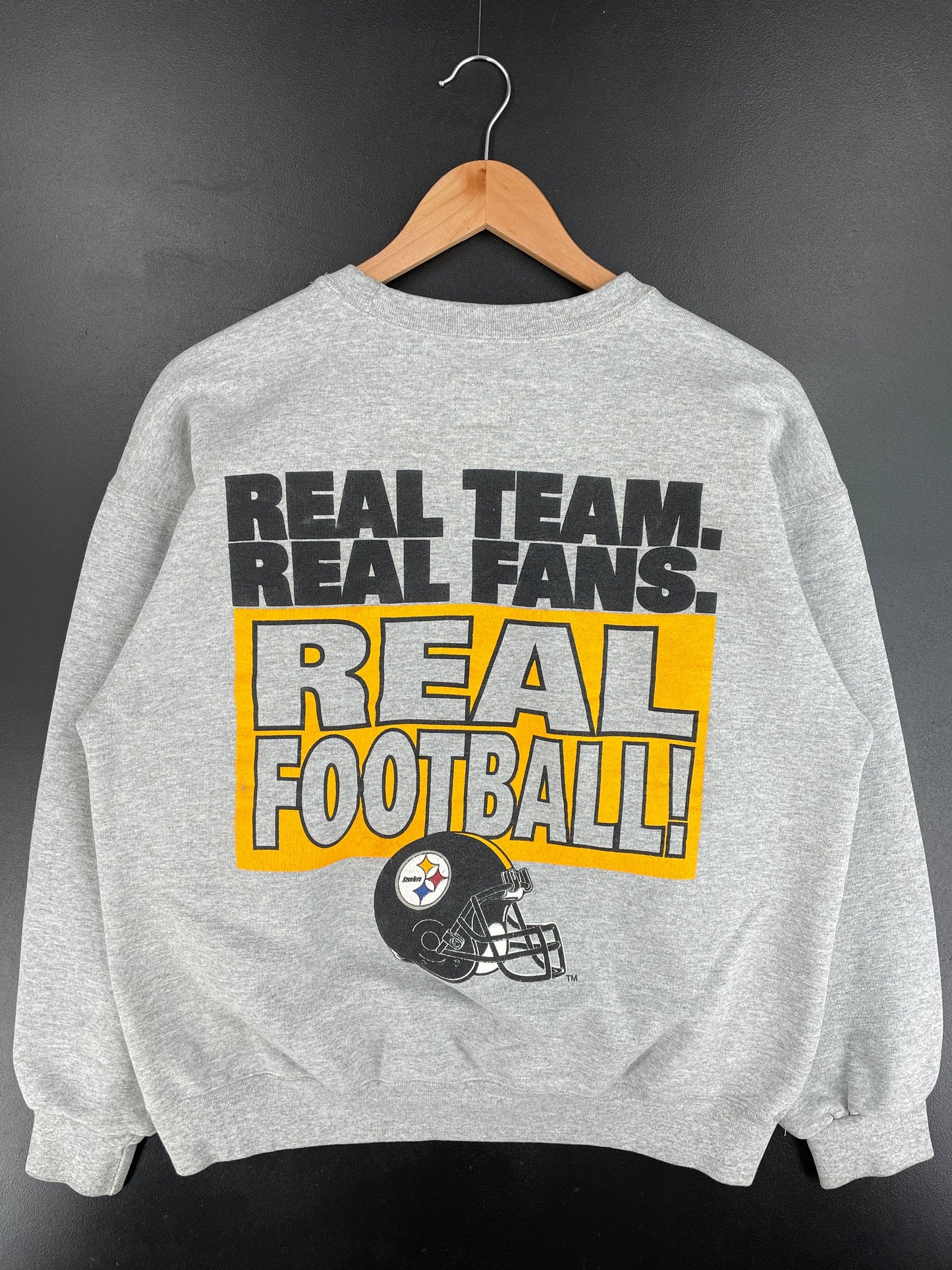 90's STARTER x PITTSBURGH STEELERS Made in USA Size L Vintage NFL Sweat-Shirt / F5750S