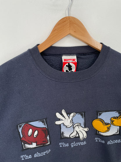 90's DISNEY MICKEY Made in USA Size M Vintage Sweat-shirt / F65S