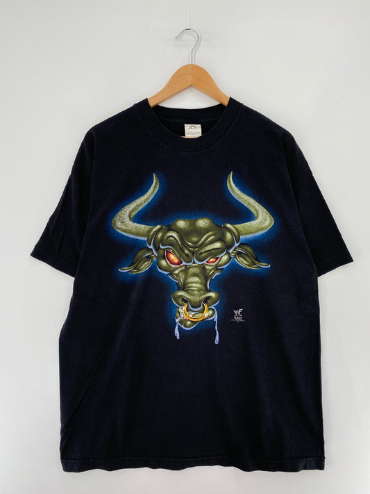 1998 THE ROCK WWF Size Approx.XL Vintage T-Shirt / E7235T
