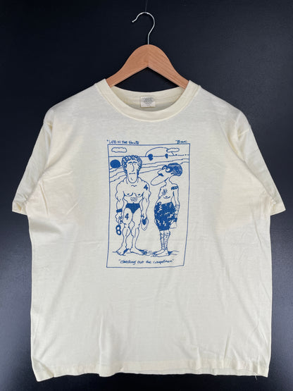 80’s CHECKING OUT THE COMPETITION Made in USA Size XL Vintage T-Shirt / E7722T