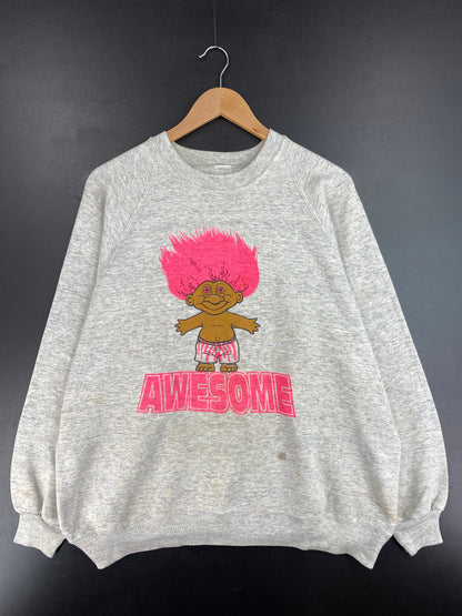 80’s TROLL (No tag) Approx. Size L/XL Vintage Sweat-shirt / F1717S