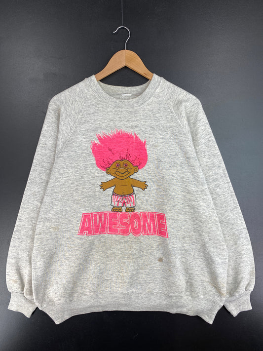80’s TROLL (No tag) Approx. Size L/XL Vintage Sweat-shirt / F1717S