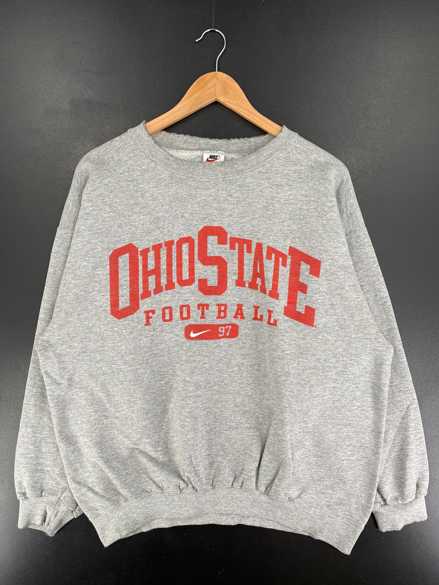 1997 NIKE x OHIO STATE FOOTBALL Size L Vintage College Sweat Shirt / F9617S