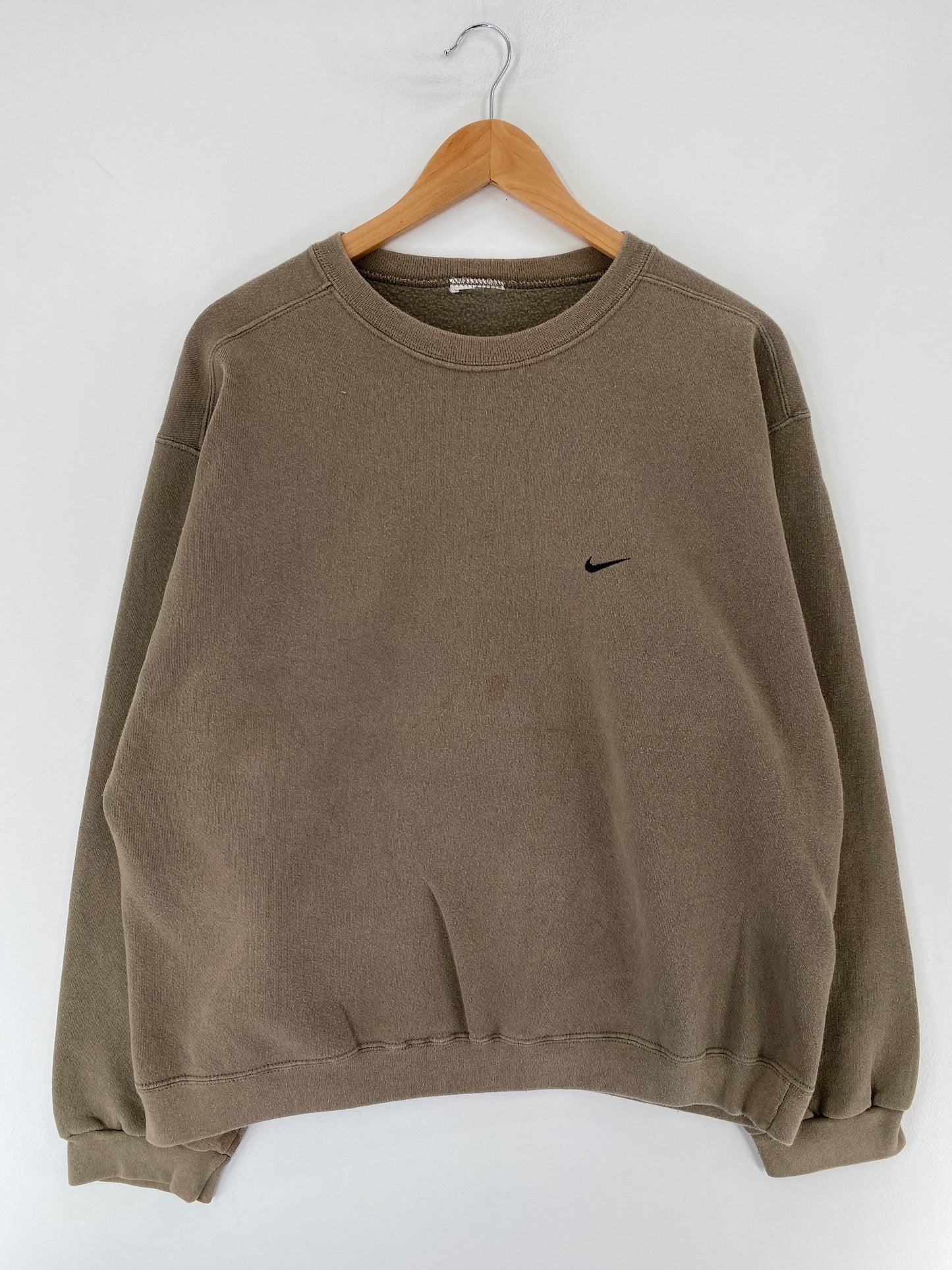 90's NIKE MINI SWOOSH Size No Tag (Approx.L) Vintage Sweat-Shirt / E8910S