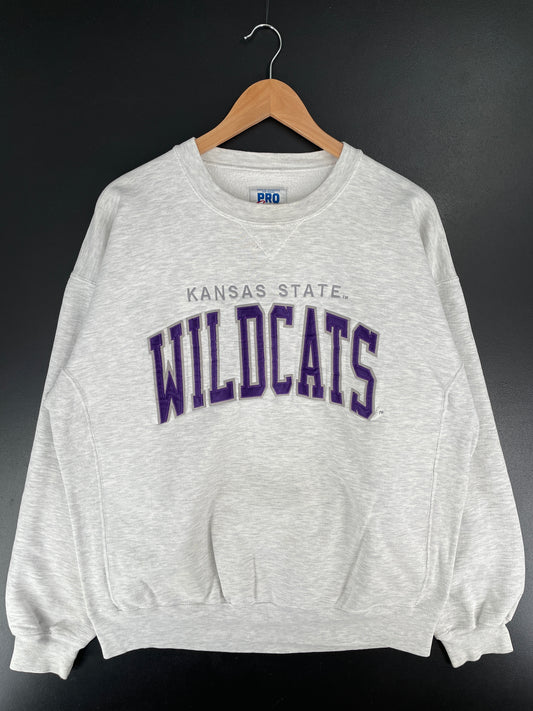 90's RUSSELL PRO COTTON x KANSAS STATE WILDCATS Made in USA Size XL Vintage College Sweat-Shirt / E7096S