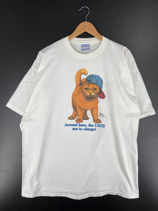 90’s CATS Made in USA Size XXL Vintage T-Shirts / E8392T