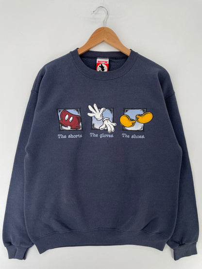 90's DISNEY MICKEY Made in USA Size M Vintage Sweat-shirt / F65S
