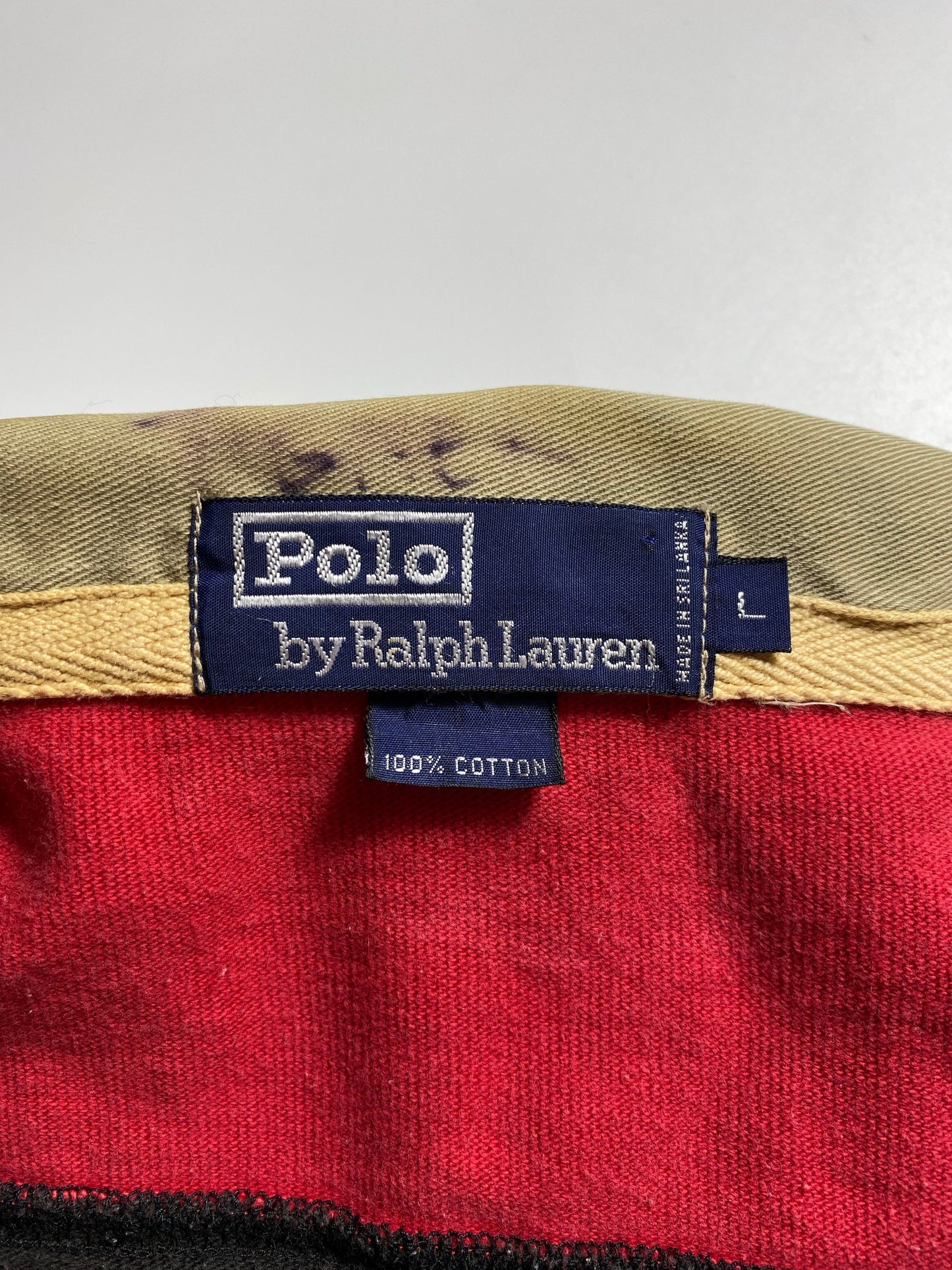 90's POLO RALPH LAUREN Size L Vintage Rugby-Shirt / F417R