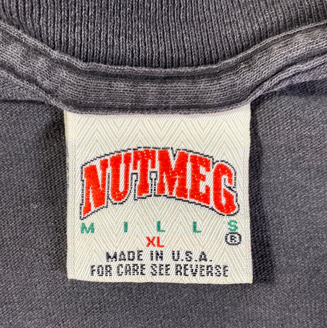 90's NUTMEG BALD EAGLE Made in USA Size XL Vintage T-Shirt / E9089T