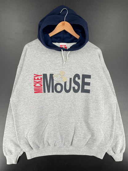 90's DISNEY MICKEY Made in USA Size XXL Vintage Hoodie Sweat-shirt / E8405S