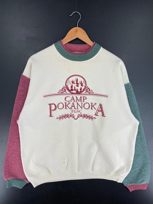 90's CAMP POKANOKA Made in USA Size L Vintage College Sweat-shirt / F7936S