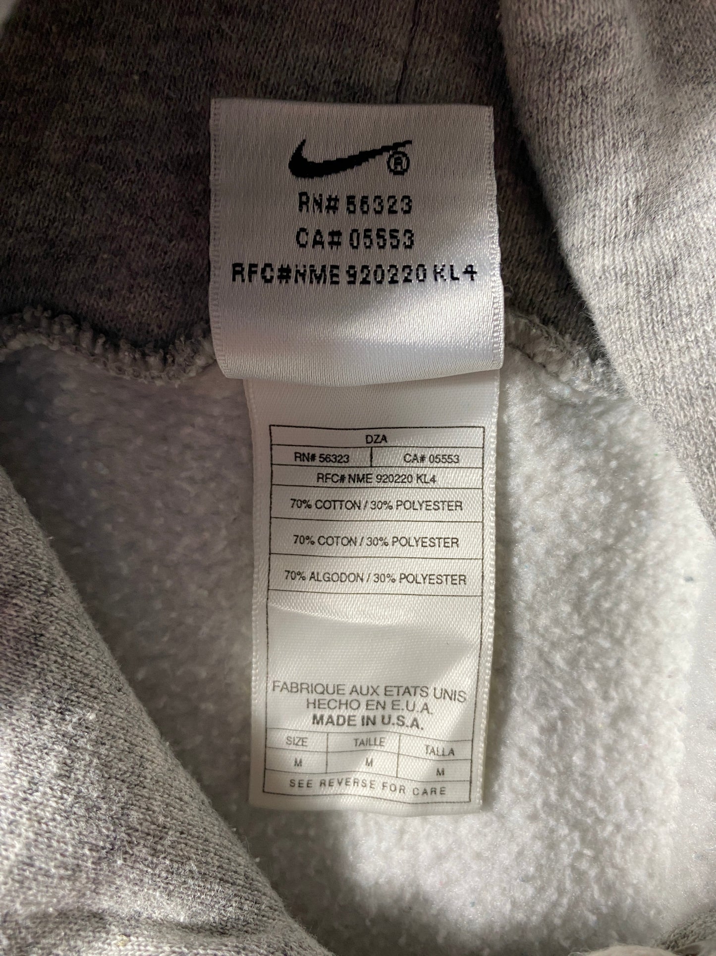 90's NIKE MINI SWOOSH Made in USA Size M Vintage Hoodie Sweat-shirt / F8203S