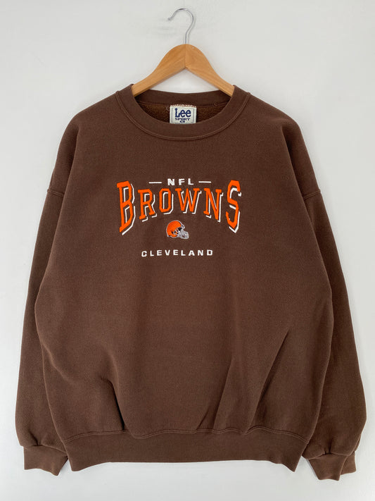 90's CLEVELAND BROWNS Size XL Vintage NFL Sweat-Shirt / E9011S