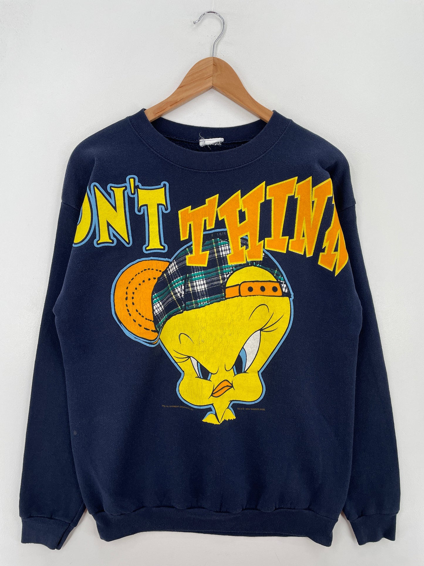 1994 LOONEY TUNES TWEETY Size Approx.L Vintage Sweat-shirt / F7737S