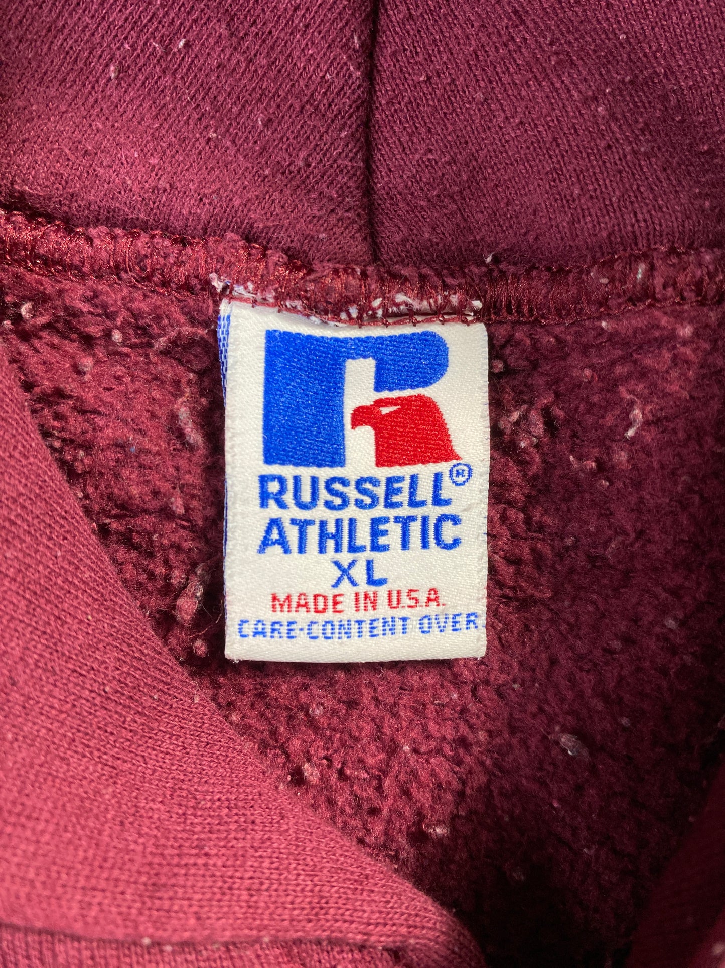 90's RUSSELL x MISSISSIPPI STATE Made in USA Size XL College Hoodie Sweat-Shirt / E8966S