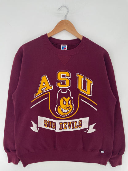90's RUSSELL x ARIZONA STATE SUN DEVILS Made in USA Size M Vintage College Sweat-shirt / F7930S