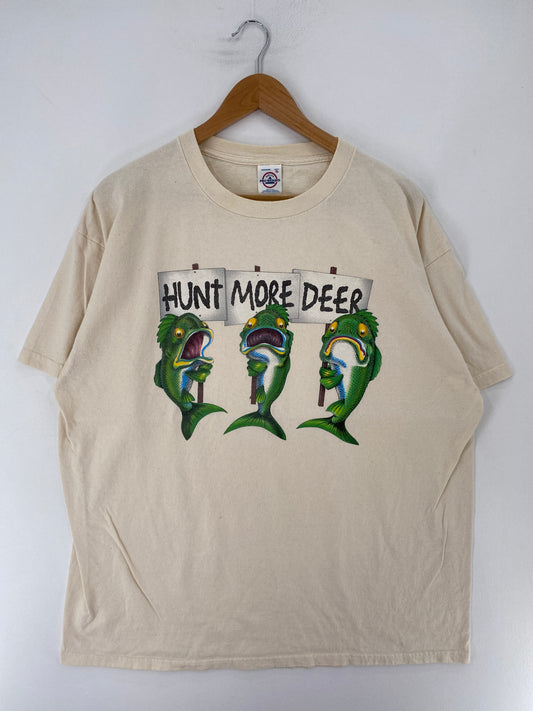 90’s HUNT MORE DEER Size XL Vintage T-Shirt / E9015T