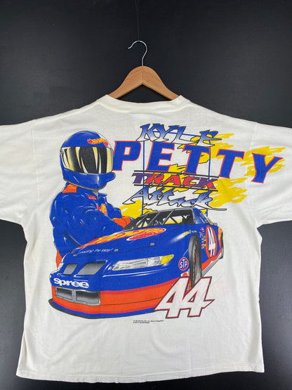 1997 HOT WHEELS KYLE PETTY Made in USA Size XL Vintage Racing T-Shirt / F476T