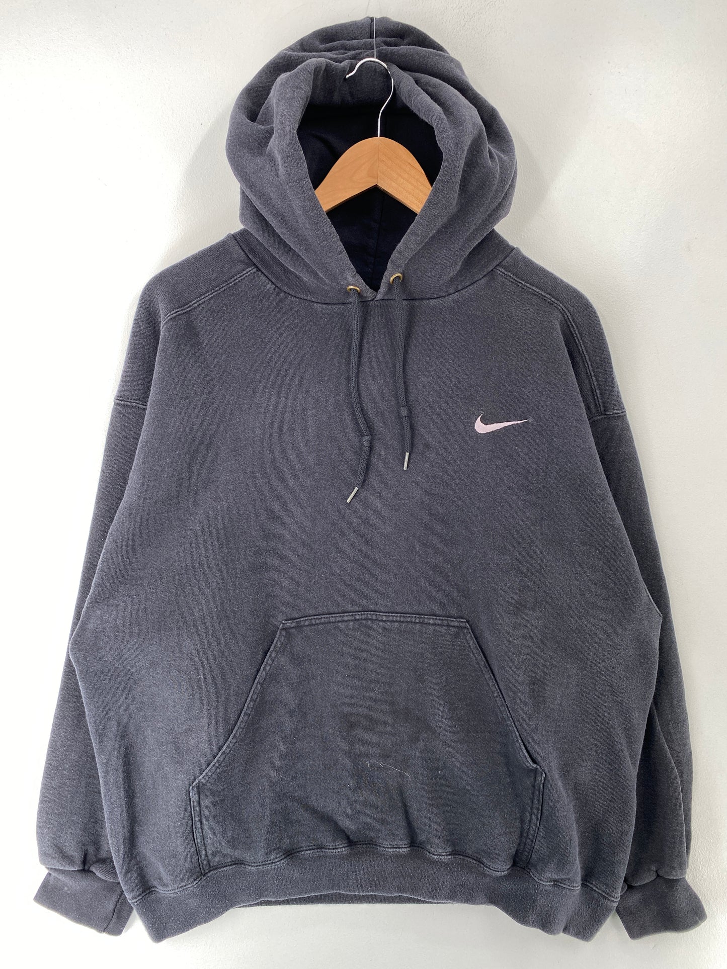 90's NIKE MINI SWOOSH Size L Vintage Hoodie Sweat-shirt / F11S