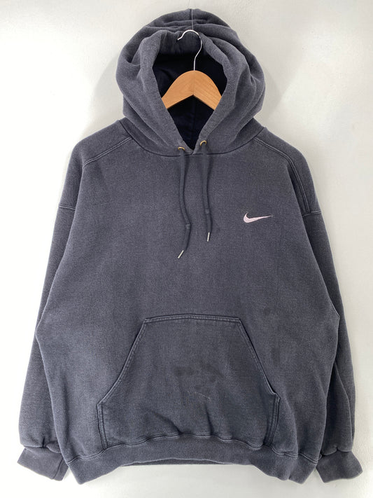 90's NIKE MINI SWOOSH Size L Vintage Hoodie Sweat-shirt / F11S