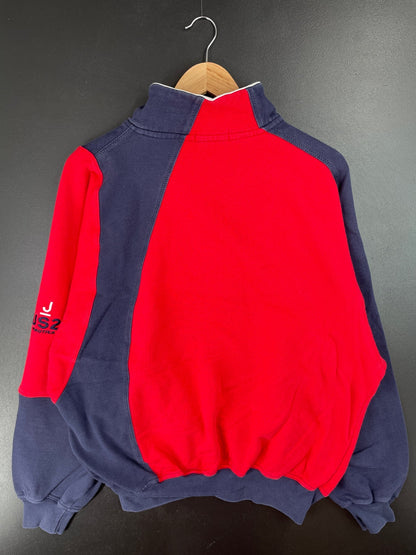 90’s NAUTICA Size L Hal-Zip-up Sweat-Shirt / G4341S