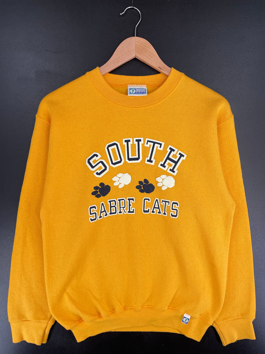 90's SOUTH SABRE CATS Made in USA Size S Vintage Sweat-Shirt / G5052S