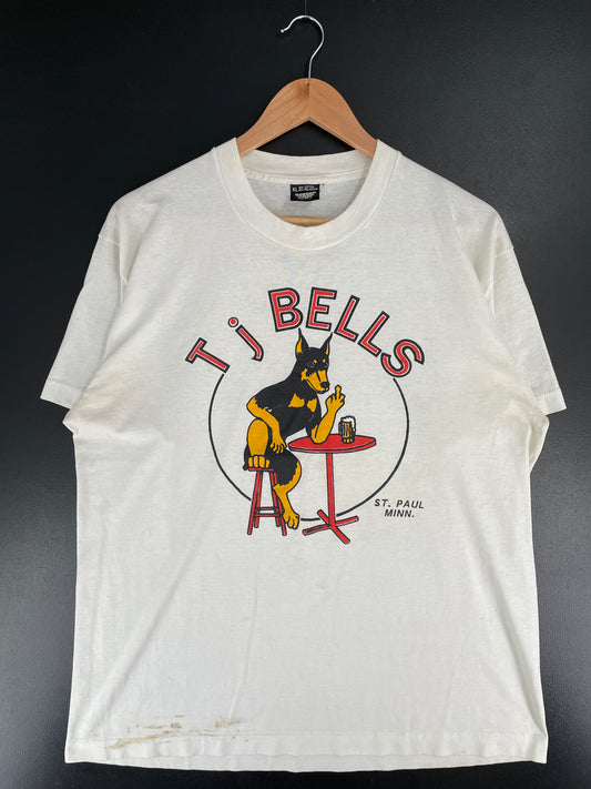90's TJ BELLS Made in USA Size XL Vintage Animal T-Shirt / E7515T