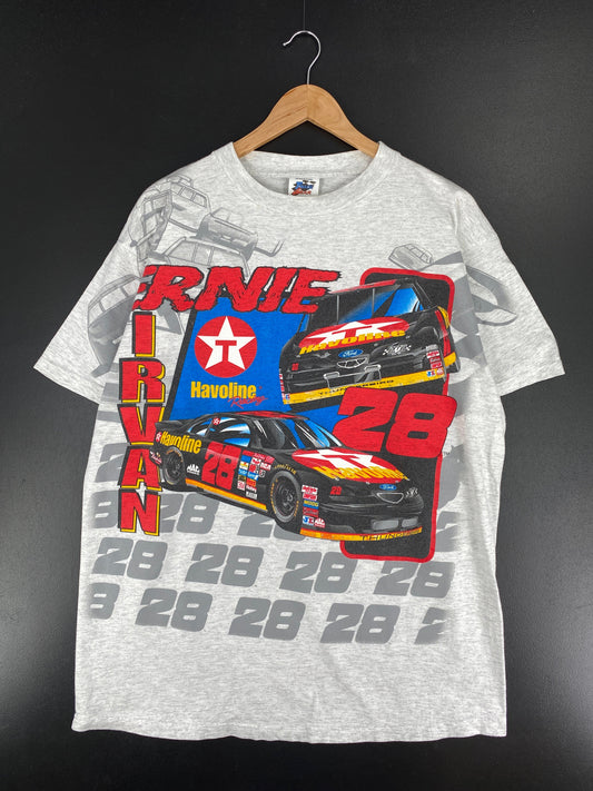 90's ERNIE IRVAN Size XL Vintage Racing T-shirt / E8218T
