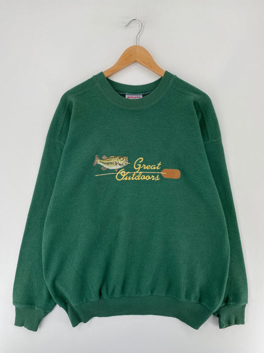 90’s GREAT OUTDOORS Size L Animal Sweat-Shirt / E6936S