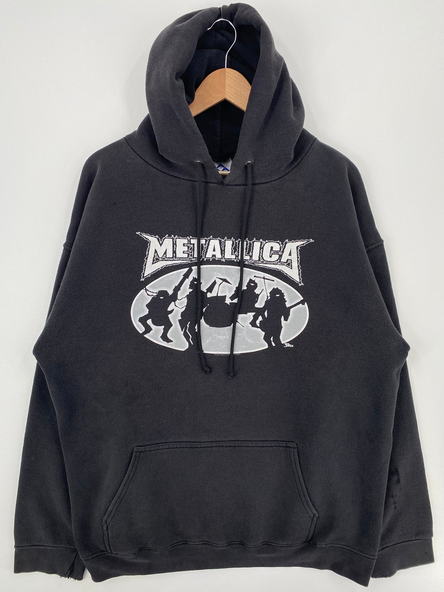 2003 METALLICA Size XL Vintage Music Hoodie Sweat-shirt / F6162S