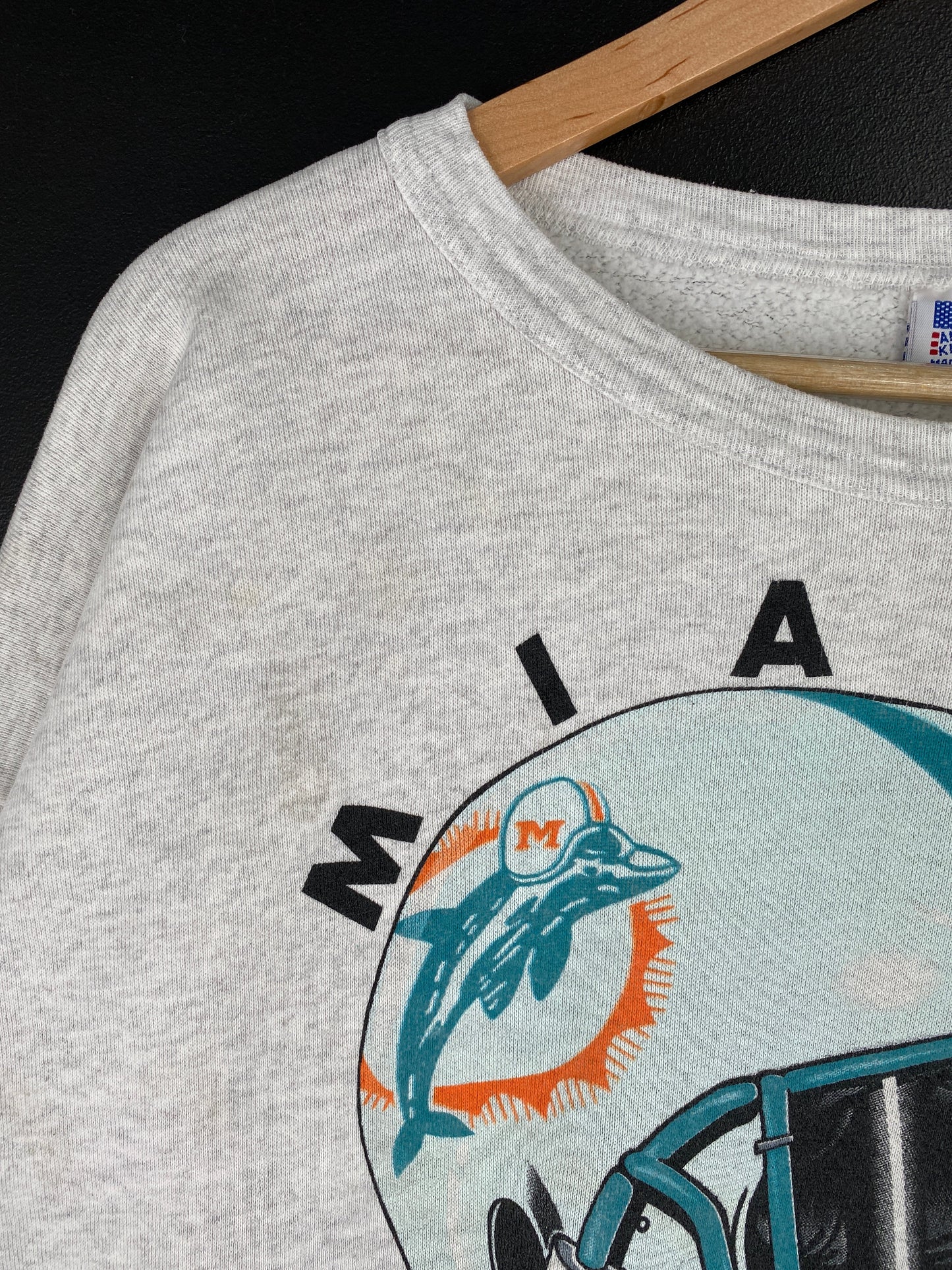 90’s MIAMI DOLPHINS Made in USA Size XXL Vintage NFL Sweat-Shirt / F5274S