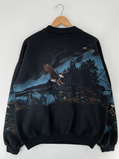 90's EAGLE Made in USA Size XL Vintage Animal Sweat-Shirt / E7434S