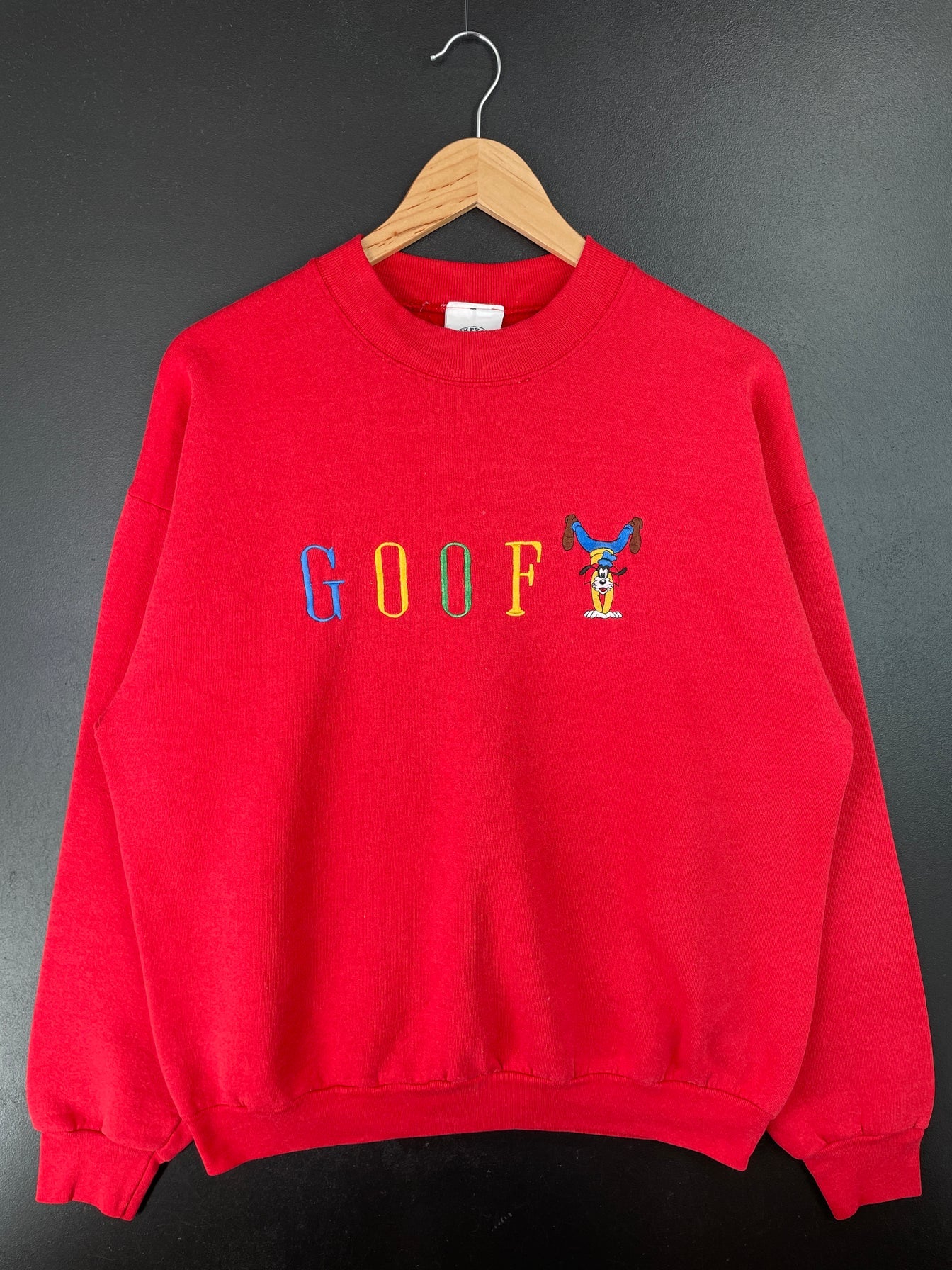 90's DISNEY GOOFY Made in USA Size L Vintage Sweat-Shirt / E9554S