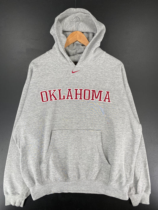 00' NIKE x OKLAHOMA Size L Vintage College Hoodie Sweat-Shirt / E7864S