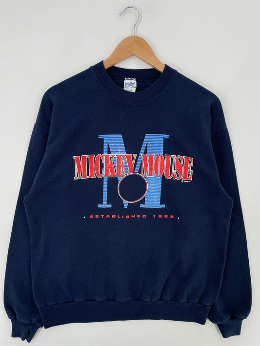 90's DISNEY MICKEY Made in USA Size L Vintage Sweat Shirt / G5241S