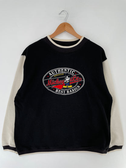 90's DISNEY MICKEY Size Approx.L Vintage Sweat-shirt / F443S