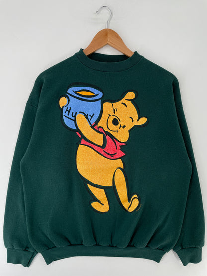 90's DISNEY WINNIE THE POOH Made in USA Size L Vintage Sweat-shirt / F68S