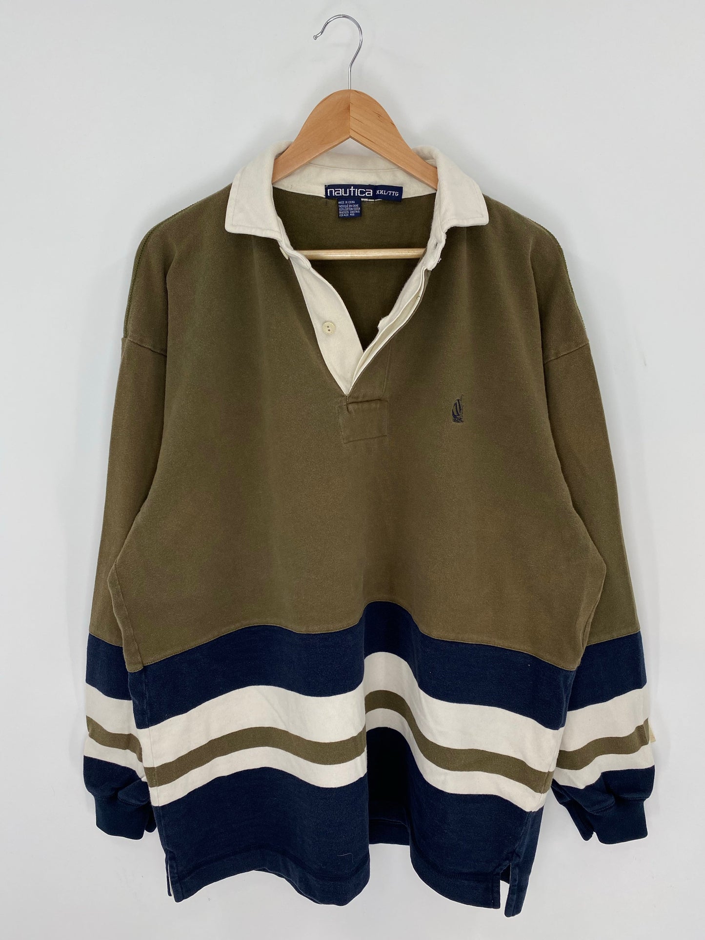 90’s NAUTICA Size XXL Rugby-Shirt / F3340R