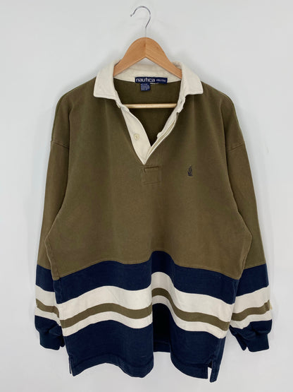 90’s NAUTICA Size XXL Rugby-Shirt / F3340R