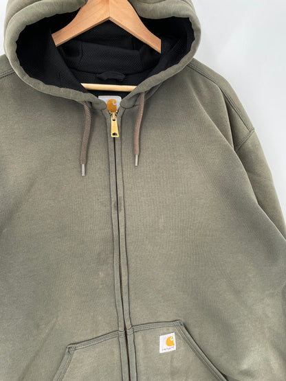 Vintage CARHARTT Size XXL Zip-up Hoodie Sweat-Shirt / E7937S