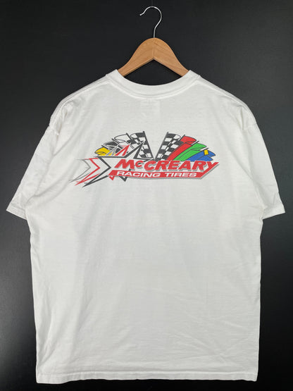 90's MC CREARY Made in USA Size XL Vintage Racing T-Shirt / F714T